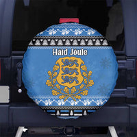 Estonia Christmas Spare Tire Cover Coat Of Arms Haid Joule - Wonder Print Shop