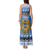 Estonia Christmas Tank Maxi Dress Coat Of Arms Haid Joule - Wonder Print Shop