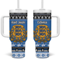 Estonia Christmas Tumbler With Handle Coat Of Arms Haid Joule - Wonder Print Shop