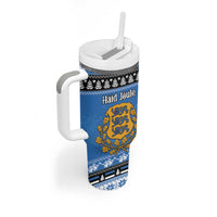 Estonia Christmas Tumbler With Handle Coat Of Arms Haid Joule - Wonder Print Shop