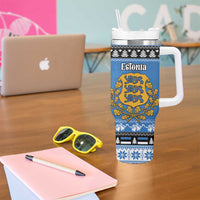 Estonia Christmas Tumbler With Handle Coat Of Arms Haid Joule - Wonder Print Shop