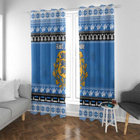Estonia Christmas Window Curtain Coat Of Arms Haid Joule - Wonder Print Shop