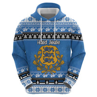 Estonia Christmas Zip Hoodie Coat Of Arms Haid Joule - Wonder Print Shop