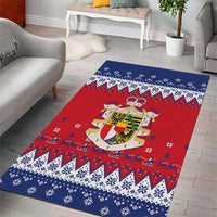 Liechtenstein Christmas Area Rug Coat Of Arms Frohe Weihnachten - Wonder Print Shop