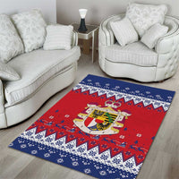 Liechtenstein Christmas Area Rug Coat Of Arms Frohe Weihnachten - Wonder Print Shop