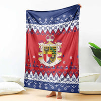 Liechtenstein Christmas Blanket Coat Of Arms Frohe Weihnachten - Wonder Print Shop