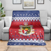 Liechtenstein Christmas Blanket Coat Of Arms Frohe Weihnachten - Wonder Print Shop