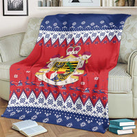 Liechtenstein Christmas Blanket Coat Of Arms Frohe Weihnachten - Wonder Print Shop