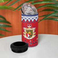 Liechtenstein Christmas 4 in 1 Can Cooler Tumbler Coat Of Arms Frohe Weihnachten - Wonder Print Shop