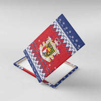 Liechtenstein Christmas Canvas Wall Art Coat Of Arms Frohe Weihnachten - Wonder Print Shop