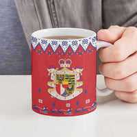 Liechtenstein Christmas Ceramic Mug Coat Of Arms Frohe Weihnachten - Wonder Print Shop