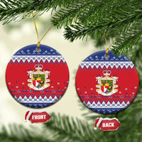 Liechtenstein Christmas Ceramic Ornament Coat Of Arms Frohe Weihnachten - Wonder Print Shop