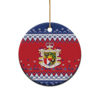 Liechtenstein Christmas Ceramic Ornament Coat Of Arms Frohe Weihnachten - Wonder Print Shop
