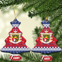 Liechtenstein Christmas Ceramic Ornament Coat Of Arms Frohe Weihnachten - Wonder Print Shop