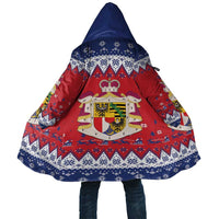 Liechtenstein Christmas Cloak Coat Of Arms Frohe Weihnachten - Wonder Print Shop