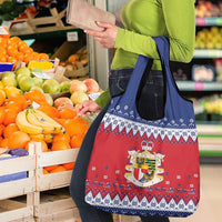 Liechtenstein Christmas Grocery Bag Coat Of Arms Frohe Weihnachten - Wonder Print Shop