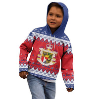 Liechtenstein Christmas Kid Hoodie Coat Of Arms Frohe Weihnachten - Wonder Print Shop