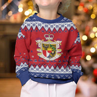 Liechtenstein Christmas Kid Ugly Christmas Sweater Coat Of Arms Frohe Weihnachten - Wonder Print Shop