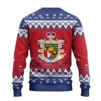 Liechtenstein Christmas Ugly Christmas Sweater Coat Of Arms Frohe Weihnachten - Wonder Print Shop