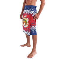 Liechtenstein Christmas Lavalava Coat Of Arms Frohe Weihnachten - Wonder Print Shop