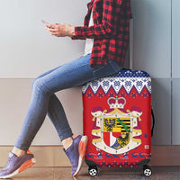Liechtenstein Christmas Luggage Cover Coat Of Arms Frohe Weihnachten - Wonder Print Shop