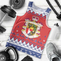 Liechtenstein Christmas Men Tank Top Coat Of Arms Frohe Weihnachten - Wonder Print Shop