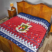 Liechtenstein Christmas Quilt Coat Of Arms Frohe Weihnachten - Wonder Print Shop