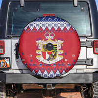 Liechtenstein Christmas Spare Tire Cover Coat Of Arms Frohe Weihnachten - Wonder Print Shop