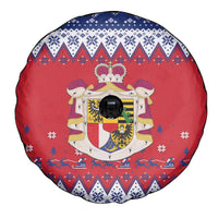 Liechtenstein Christmas Spare Tire Cover Coat Of Arms Frohe Weihnachten - Wonder Print Shop