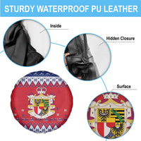 Liechtenstein Christmas Spare Tire Cover Coat Of Arms Frohe Weihnachten - Wonder Print Shop