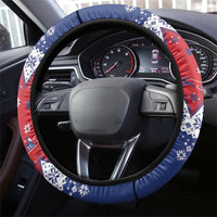 Liechtenstein Christmas Steering Wheel Cover Coat Of Arms Frohe Weihnachten - Wonder Print Shop