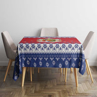 Liechtenstein Christmas Tablecloth Coat Of Arms Frohe Weihnachten - Wonder Print Shop