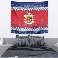 Liechtenstein Christmas Tapestry Coat Of Arms Frohe Weihnachten - Wonder Print Shop