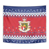 Liechtenstein Christmas Tapestry Coat Of Arms Frohe Weihnachten - Wonder Print Shop