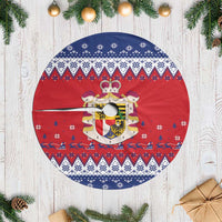 Liechtenstein Christmas Tree Skirt Coat Of Arms Frohe Weihnachten - Wonder Print Shop