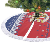 Liechtenstein Christmas Tree Skirt Coat Of Arms Frohe Weihnachten - Wonder Print Shop