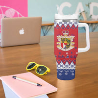 Liechtenstein Christmas Tumbler With Handle Coat Of Arms Frohe Weihnachten - Wonder Print Shop