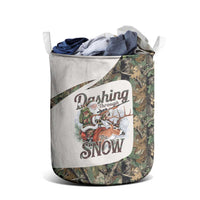Santa Deer Hunting Christmas Laundry Basket Hunting Camouflage Patterns - Wonder Print Shop