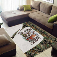 Santa Deer Hunting Christmas Area Rug Hunting Camouflage Patterns - Wonder Print Shop