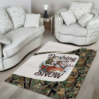 Santa Deer Hunting Christmas Area Rug Hunting Camouflage Patterns - Wonder Print Shop