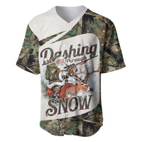 Santa Deer Hunting Christmas Baseball Jersey Hunting Camouflage Patterns - Wonder Print Shop