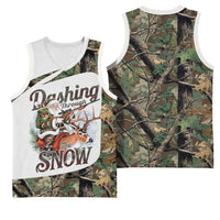 Santa Deer Hunting Christmas Basketball Jersey Hunting Camouflage Patterns - Wonder Print Shop