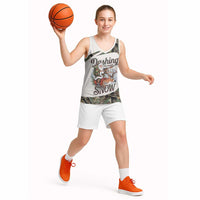 Santa Deer Hunting Christmas Basketball Jersey Hunting Camouflage Patterns - Wonder Print Shop