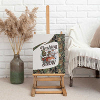 Santa Deer Hunting Christmas Canvas Wall Art Hunting Camouflage Patterns - Wonder Print Shop