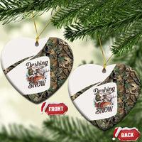 Santa Deer Hunting Christmas Ceramic Ornament Hunting Camouflage Patterns - Wonder Print Shop