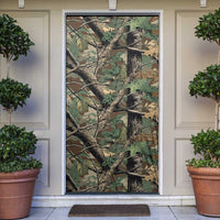 Santa Deer Hunting Christmas Door Cover Hunting Camouflage Patterns - Wonder Print Shop