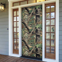 Santa Deer Hunting Christmas Door Cover Hunting Camouflage Patterns - Wonder Print Shop
