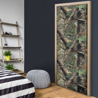 Santa Deer Hunting Christmas Door Cover Hunting Camouflage Patterns - Wonder Print Shop