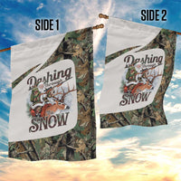 Santa Deer Hunting Christmas Garden Flag Hunting Camouflage Patterns - Wonder Print Shop