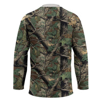 Santa Deer Hunting Christmas Hockey Jersey Hunting Camouflage Patterns - Wonder Print Shop